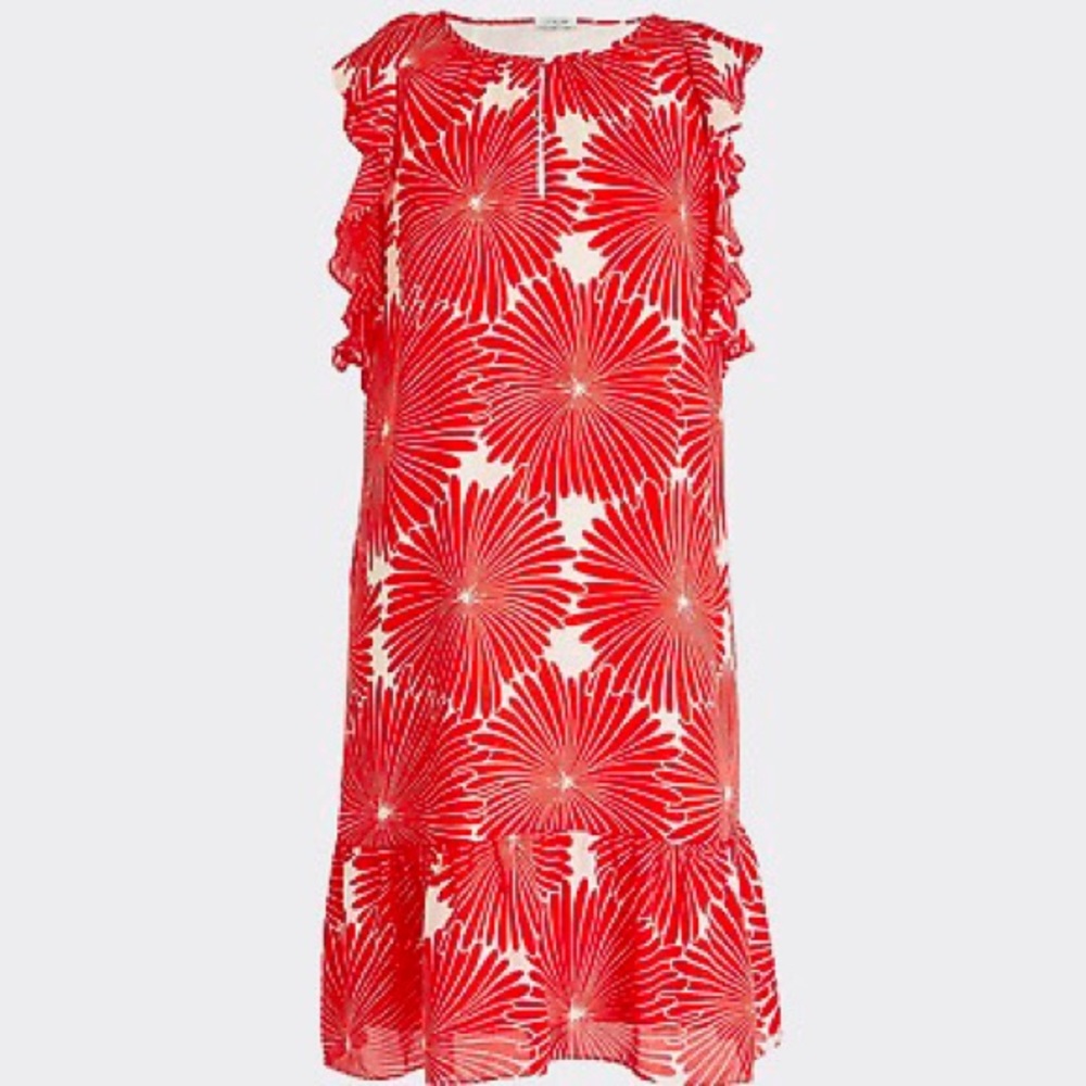J. Crew Sunburst Flounce Dress